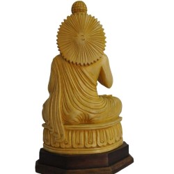 Buddha vitarka mudra wooden statue