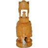 Ambari Elephant Wooden Statue