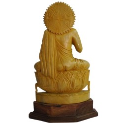 Meditating Buddha Wooden Statue