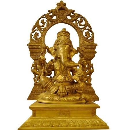 Lambodara Brass Statue