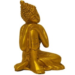 Buddha in Thoughts brass statue