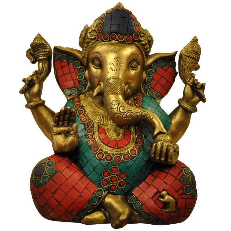 Lord Gajanana Brass Statue