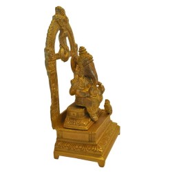 Peeta Ganesha Brass Statue