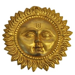 Wall Hanging Sun Brass Statue