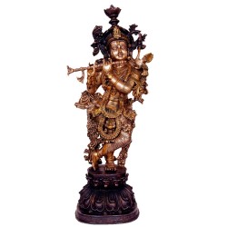 Krishna Brass Statue