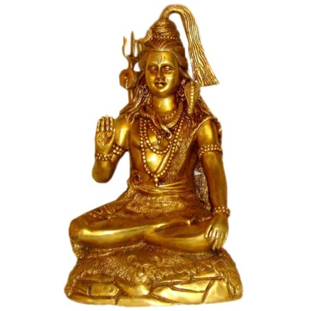 Blessing Shiva Brass Statue