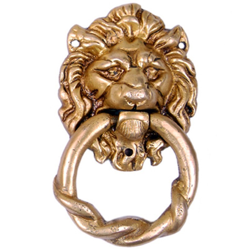 Lion Face Brass Door Knocker