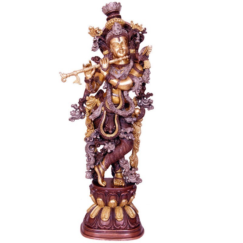 Muruli Krishna Brass Statue