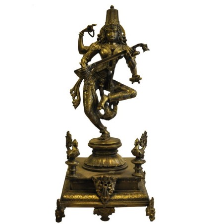 Saraswati Brass Statue