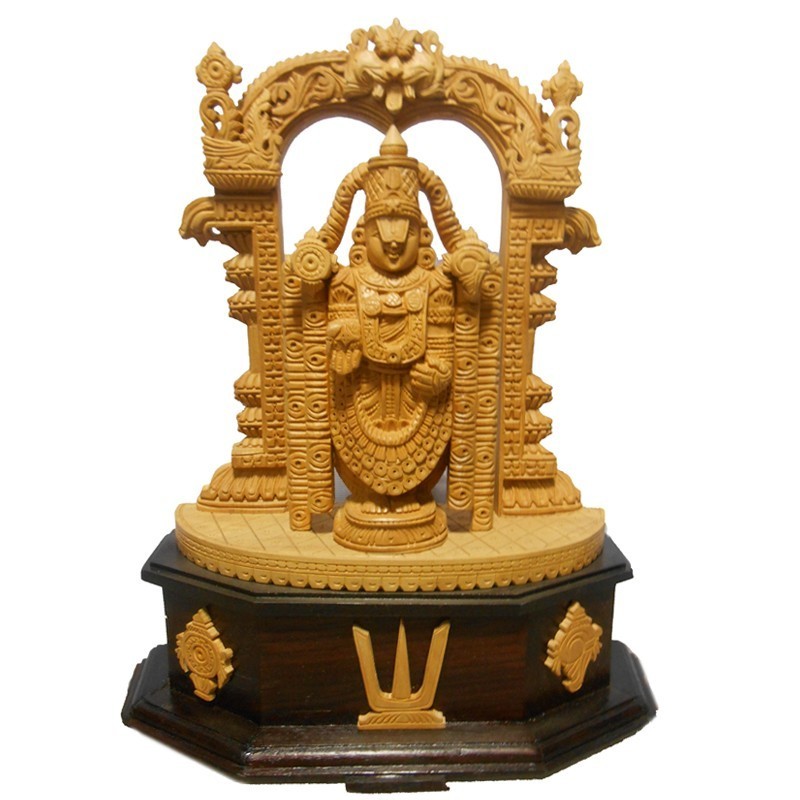 Balaji Wooden Statue