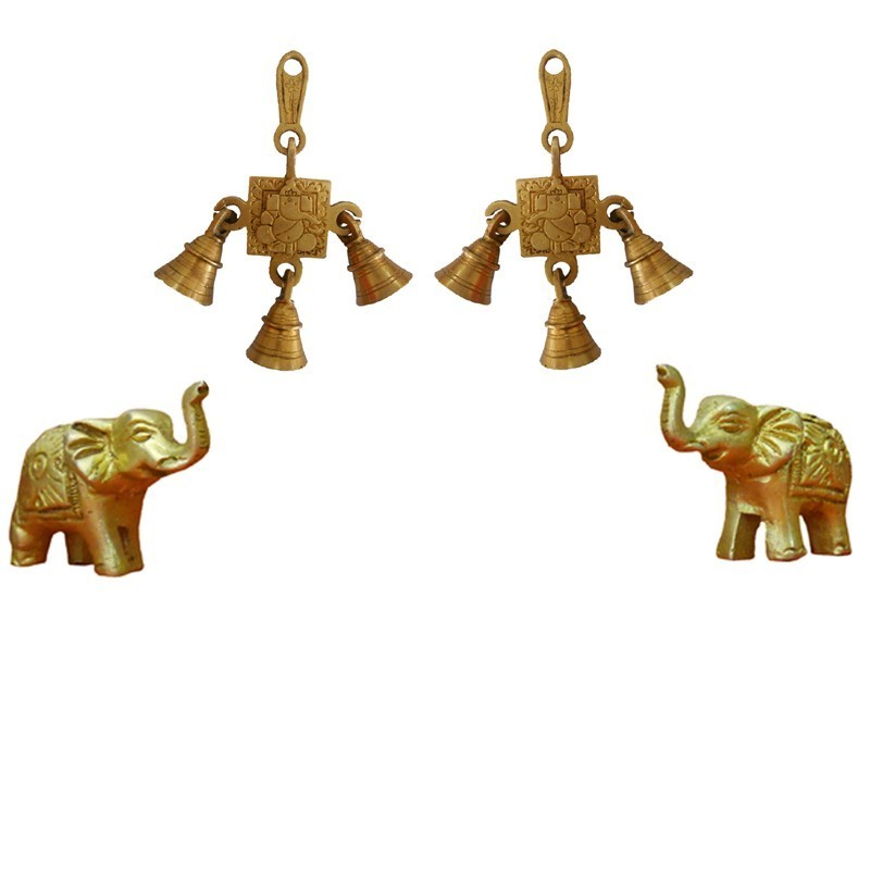 2 Wall Hanging 2 Elephant Combo