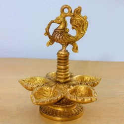 Five Petal Peacock Diya