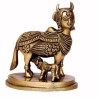 Kamadhenu and Calf Brass Idol