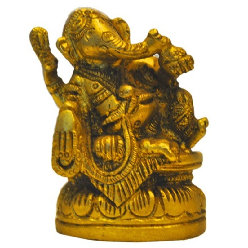 Ganesha Relaxing Brass Idol