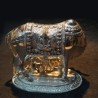 Bal Krishna palying with cow and calf aluminium idol