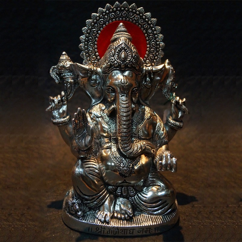 Lord Ganesha blessing Aluminium Statue 