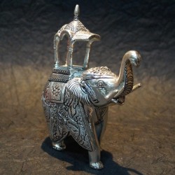 Elephant Ambari aluminium idol