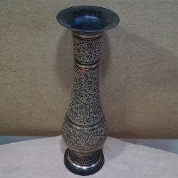 Aluminium coated brass flower vase 