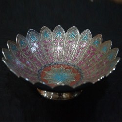 Lotus shaped brass fruit bowl 