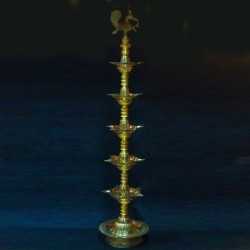 Unique hand made kerala brass deepas 