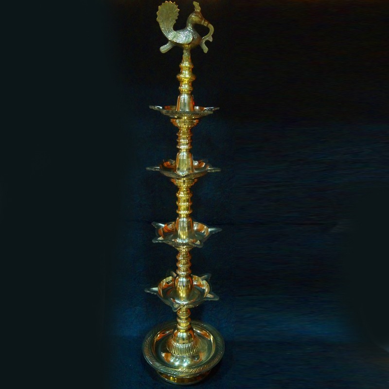 Four step uniqu kerala brass deepas 