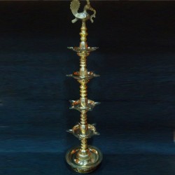 Four step uniqu kerala brass deepas 