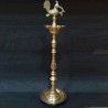 Long Kerala brass deepa with peacocl