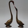 Beautiful Duck and Duckling brass idol