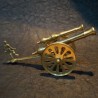 Beautiful Brass Cannon with a man 