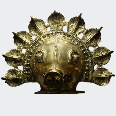 Varaha swamy brass wall hanging.