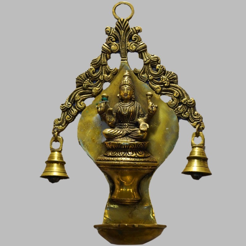 Saraswathi wall hanging deepa with bells