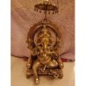 Elegant Darbar Ganesha brass statue  fine finish