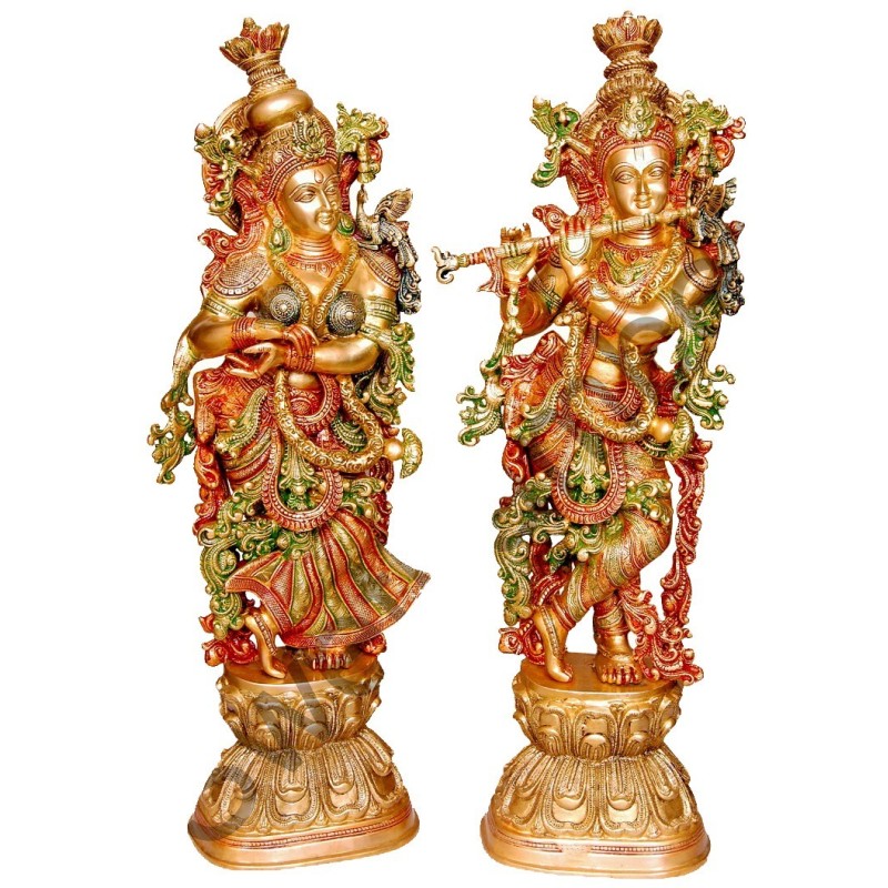 Radha Krishna Brass Idol