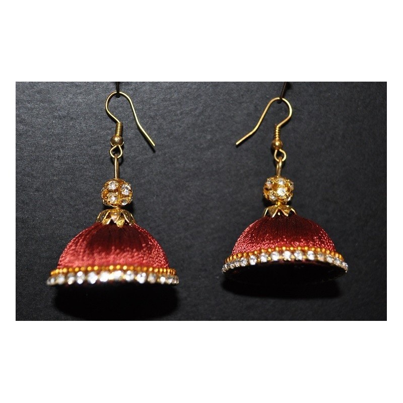 Silk thread  Jhumka