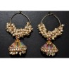 Multi Colour Silk thread  Jhumka