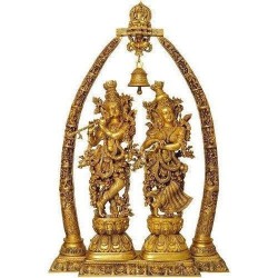 Anant Brass Radha Krishna Statue with Arch