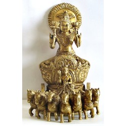 Brass Suryadev 7 horses Statue