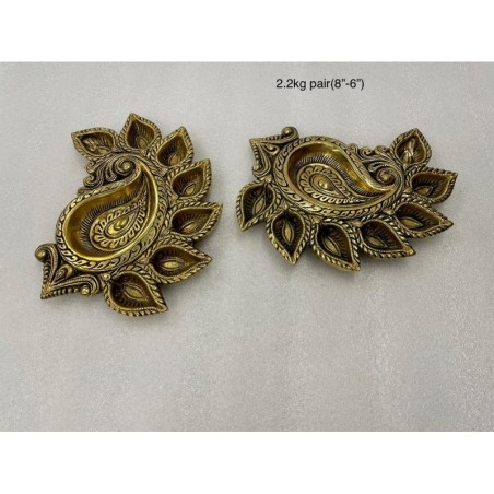 Leaf model Brass Deepa Pair