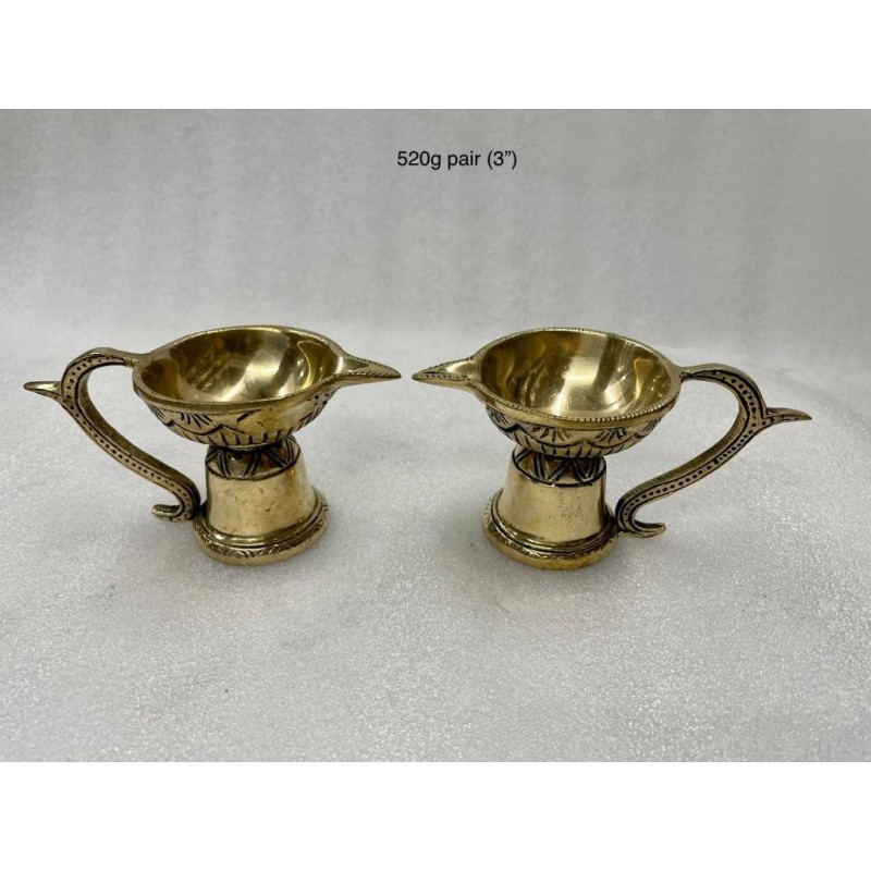 Bell Type base Brass Deepa Pair