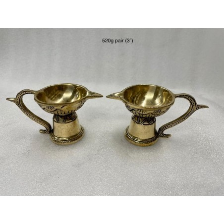 Bell Type base Brass Deepa Pair