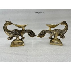 Peacock Shape Brass Deepa