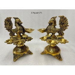 Peacock Diya (five) Pair Model -3