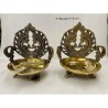 Brad base design Brass Deepa Pair