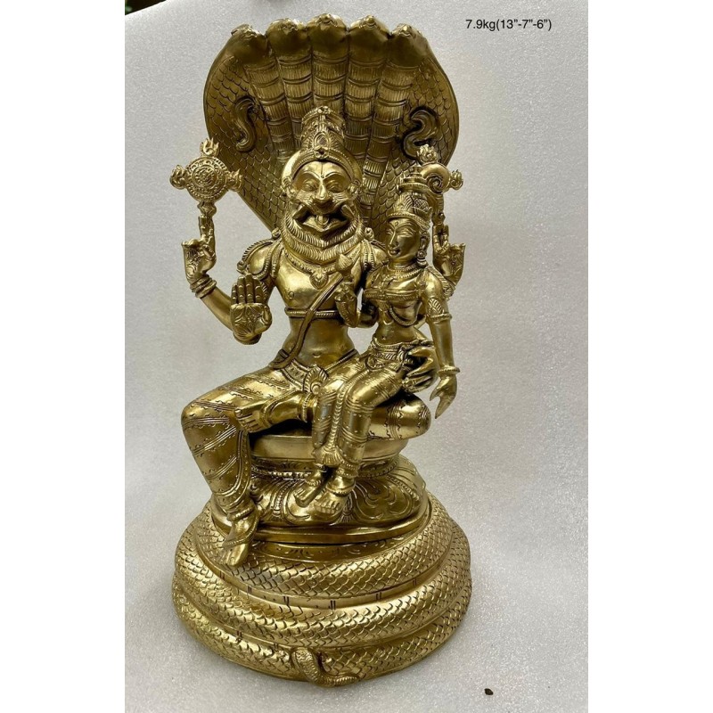 Lakshmi Narasimha with Sheshanaga Bronze Statue