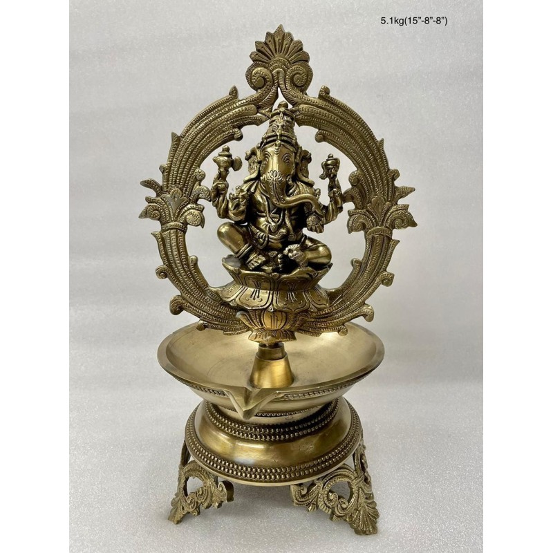 Fine finish Bronze Ganesha  Deepa