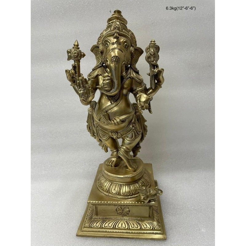 Standing Lord Ganesha Bronze Statue