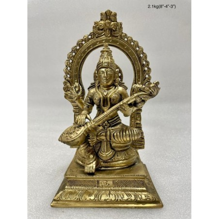 Goddess Saraswati Bronze Statue