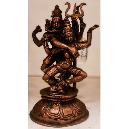 Dancing Shiva Parvathi Copper Statue