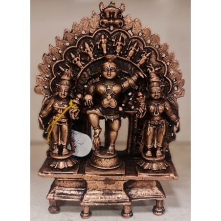 Dashavatara Prabhavali with Bala Krishna Copper Statue