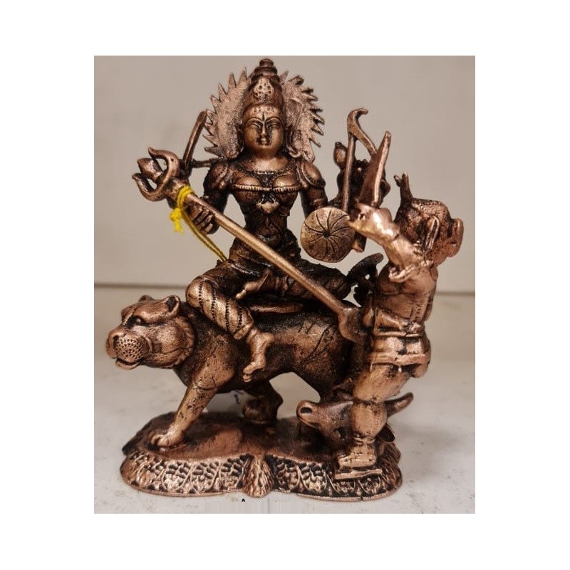 Mahisha Mardini (Durga) Copper Statue